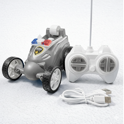 RC Police Car for Kids | Rechargeable High-Speed Remote Control Car with LED Lights – Grey