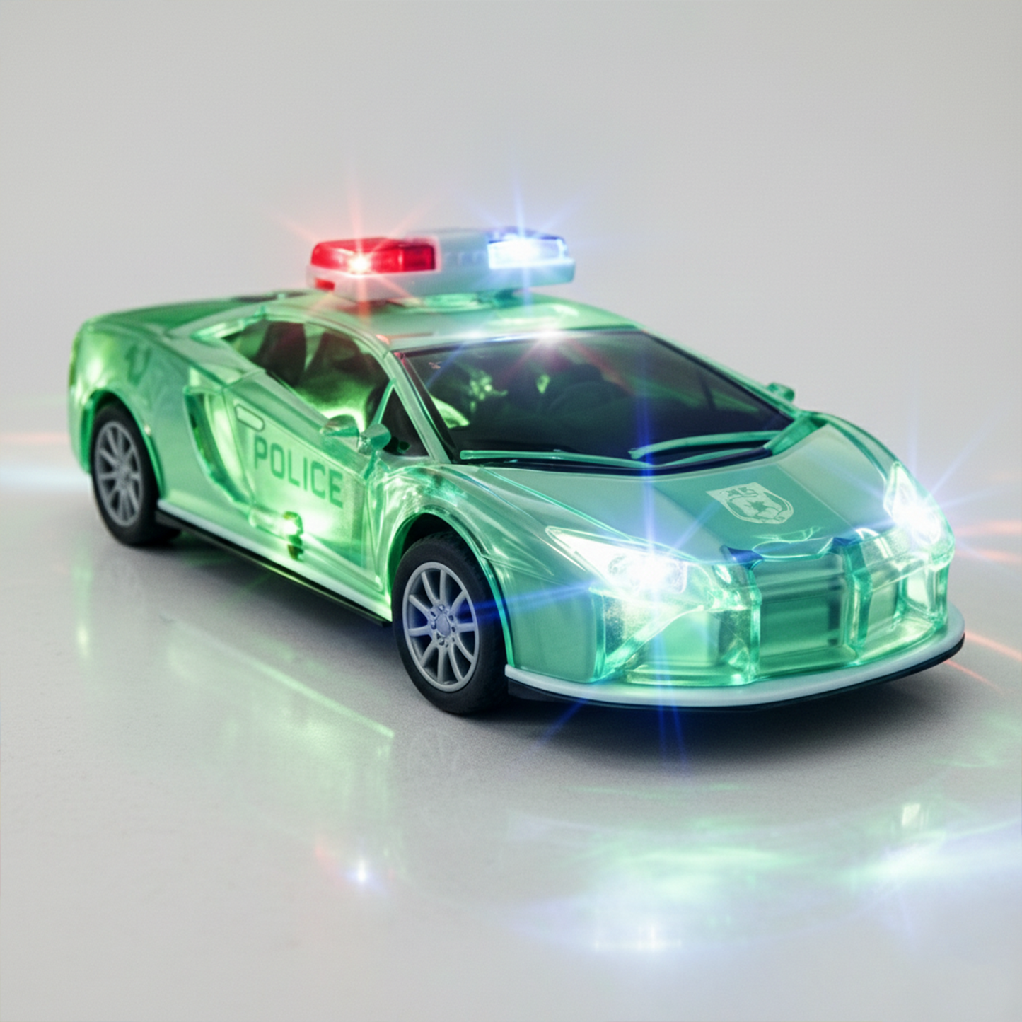 Police Push & Go Friction Toy Car for Kids | Durable Fun Play Car – Green