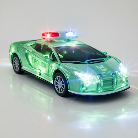 Police Push & Go Friction Toy Car for Kids | Durable Fun Play Car – Green