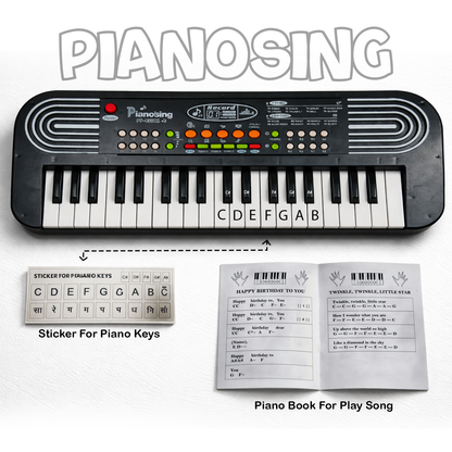 PS-430 Pianosing Keyboard With Mic, USB Power & Speaker Digital Portable Keyboard (37 Keys )