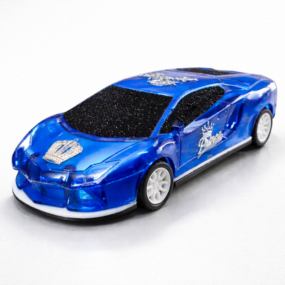 Dazzling Blue Translucent Glitter RC Sports Car for Kids | High-Speed Rechargeable Supercar