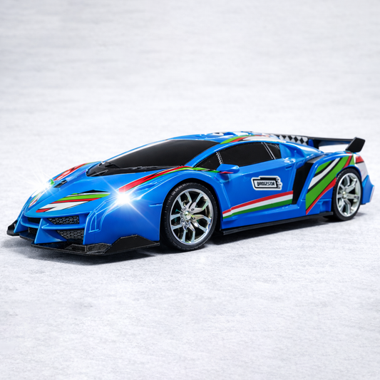 RC Stunt Car for Kids | Rechargeable High-Speed Remote Control Car with LED Lights In Blue