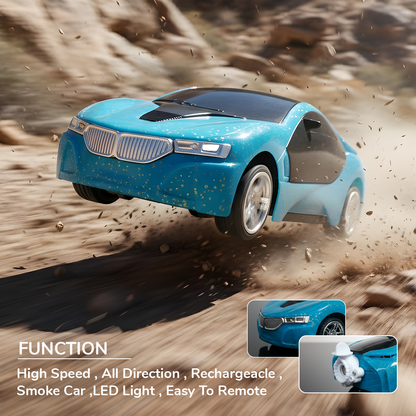 3D Metallic Sparkling Remote Control Car for Kids | High-Speed Rechargeable RC Car