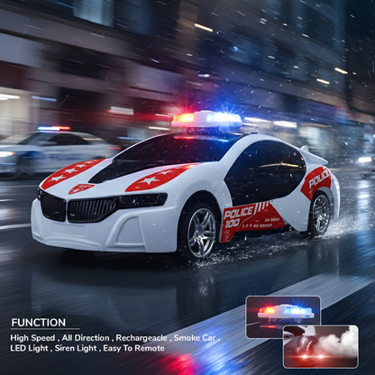 Police Remote Control Car for Kids | Rechargeable High-Speed RC Police Car In Red