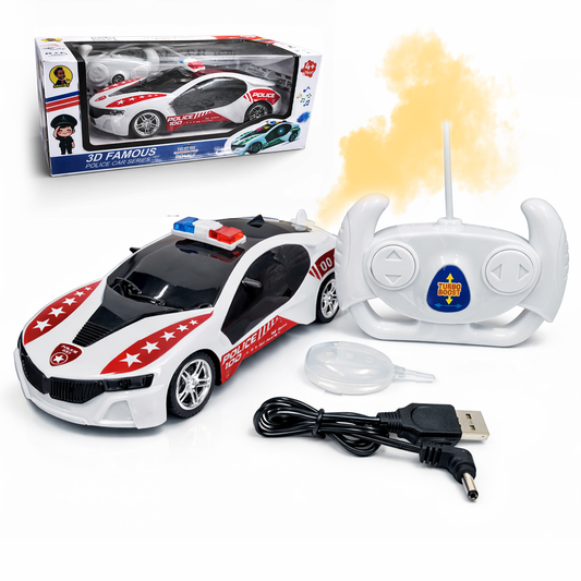 Police Remote Control Car for Kids | Rechargeable High-Speed RC Police Car In Red