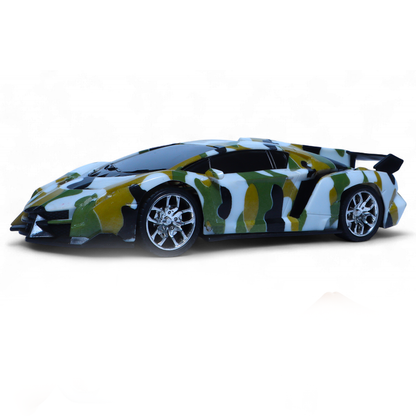 Army RC Sports Car for Kids | Rechargeable High-Speed Remote Control Toy Car with LED Lights
