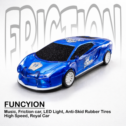 Dazzling Blue Translucent Glitter RC Sports Car for Kids | High-Speed Rechargeable Supercar