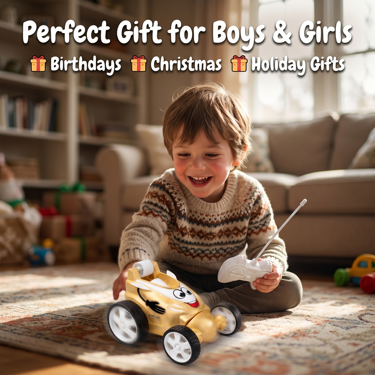 Small Stunt RC Car for Kids | Rechargeable High-Speed Remote Control Car – Glassy Skin