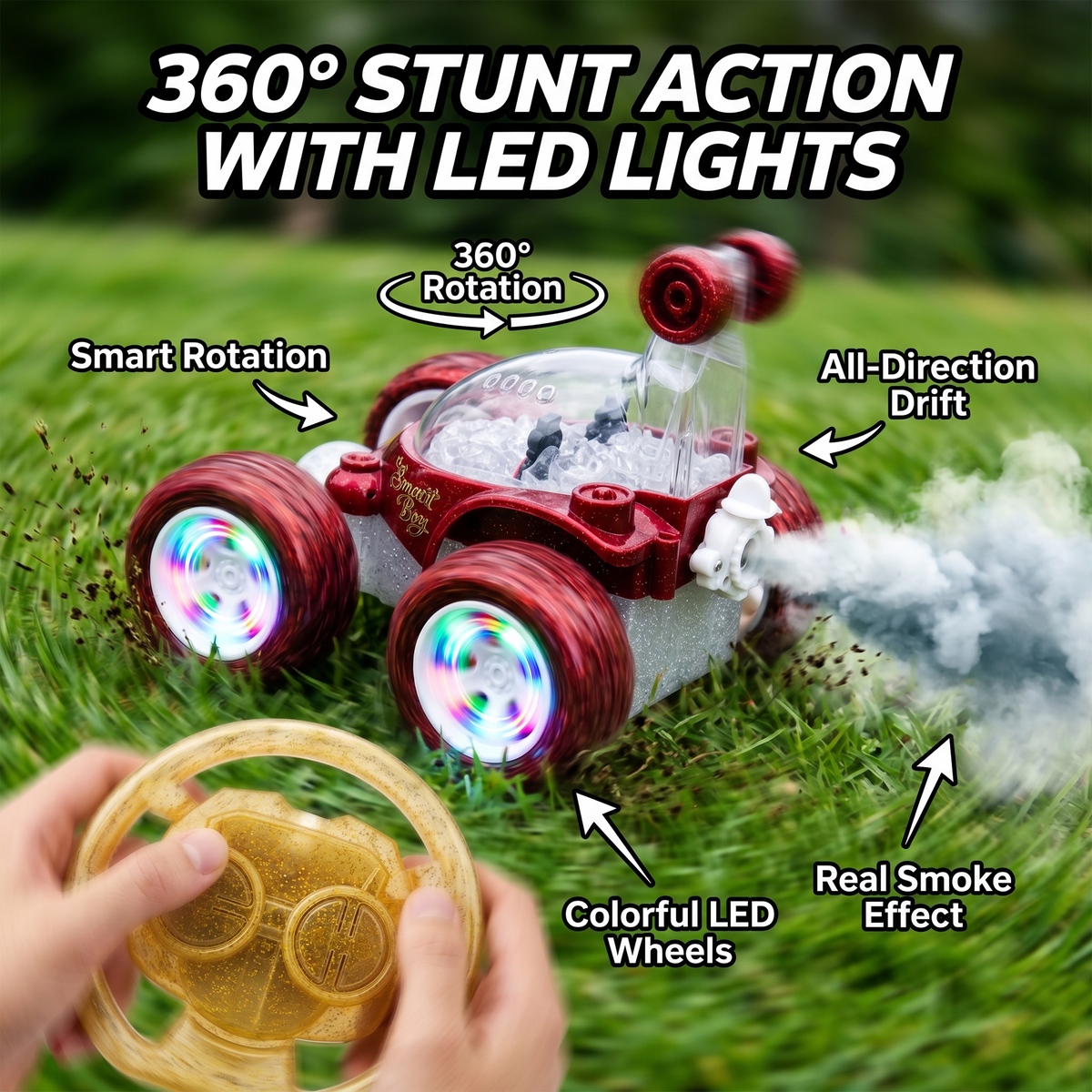 Flash RC Car for Kids | High-Speed Rechargeable Remote Control Car – Red