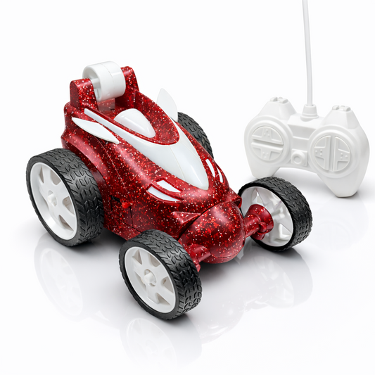 Remote Control Stunt Car with Smoke Effect USB Rechargeable Drift Toy (red)