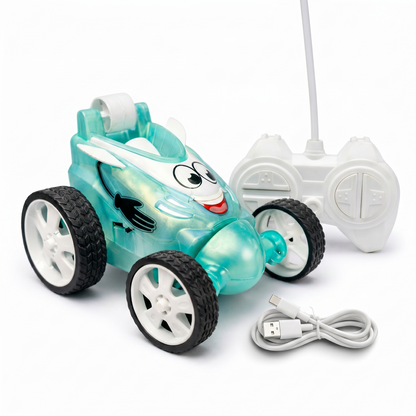 Small Stunt RC Car for Kids | Rechargeable High-Speed Remote Control Car – Glassy Aqua Blue