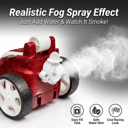 Remote Control Stunt Car with Smoke Effect USB Rechargeable Drift Toy (red)