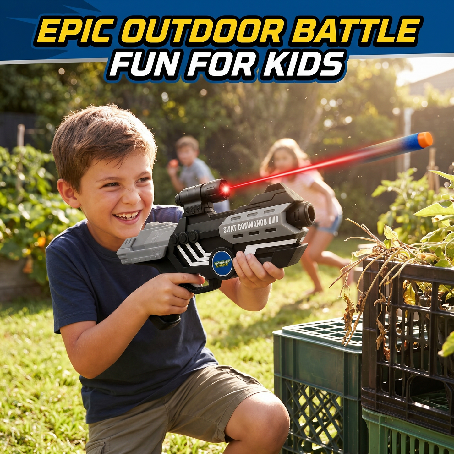 116M-Bullet Gun Toy - Safe Plastic Gun with 10 Bullets, Effective Range of 40 Feet, Ideal for Kids Above 3 Years, BIS Approve- (Black)
