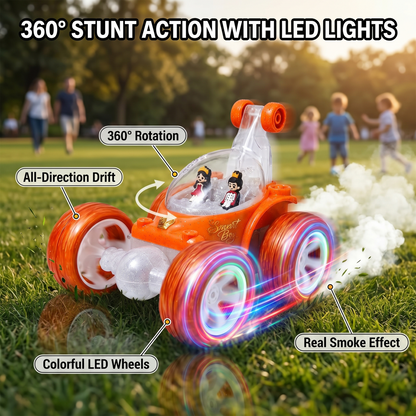 Flash RC Car for Kids | High-Speed Rechargeable Remote Control Car In Orange
