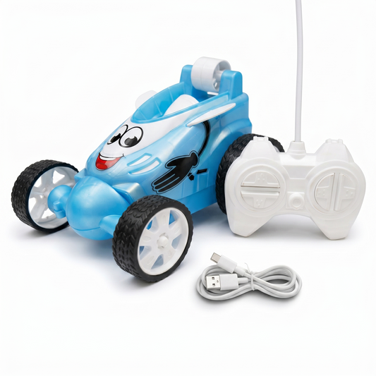 Small Stunt RC Car for Kids | Rechargeable High-Speed Remote Control Car – Glassy Blue