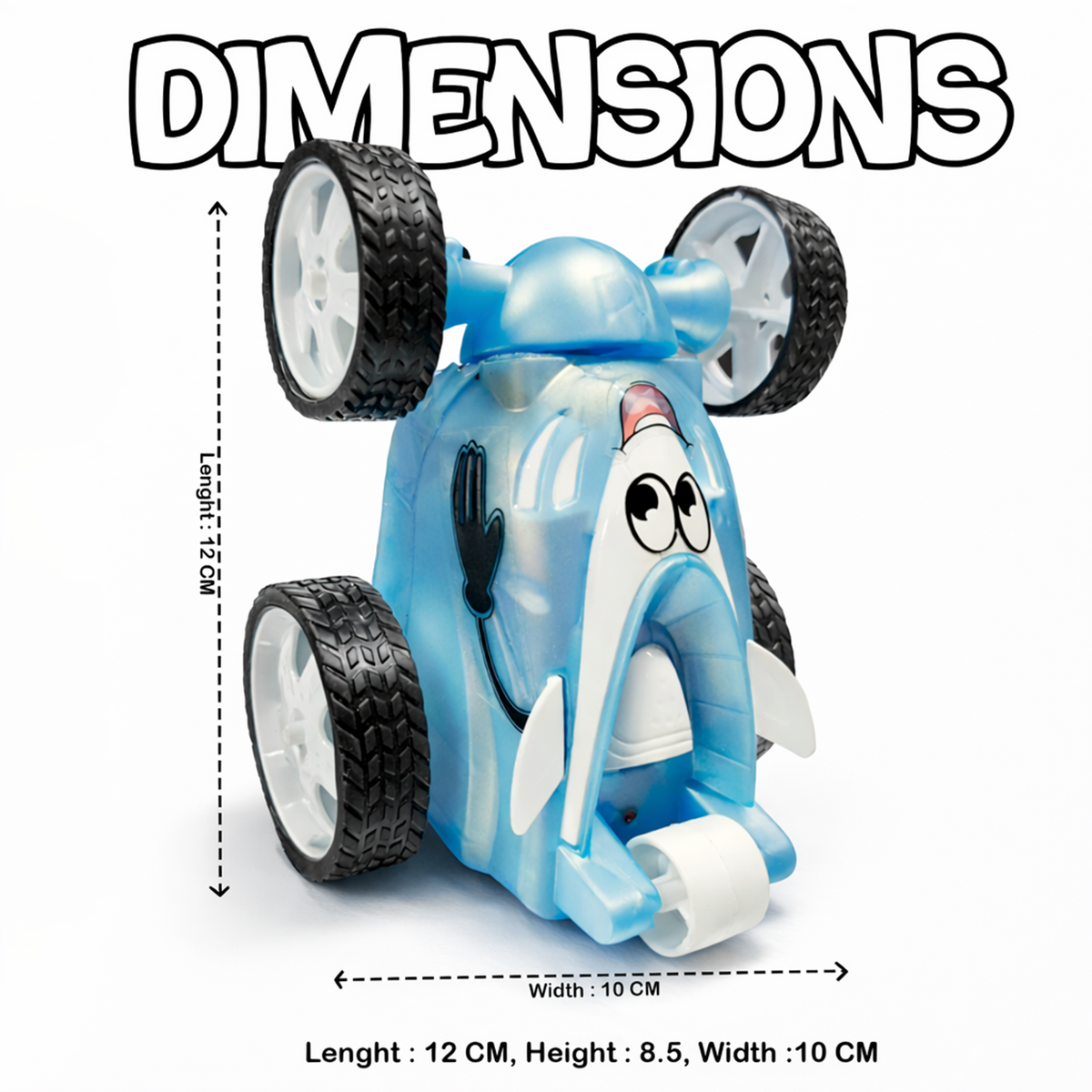 Small Stunt RC Car for Kids | Rechargeable High-Speed Remote Control Car – Glassy Blue