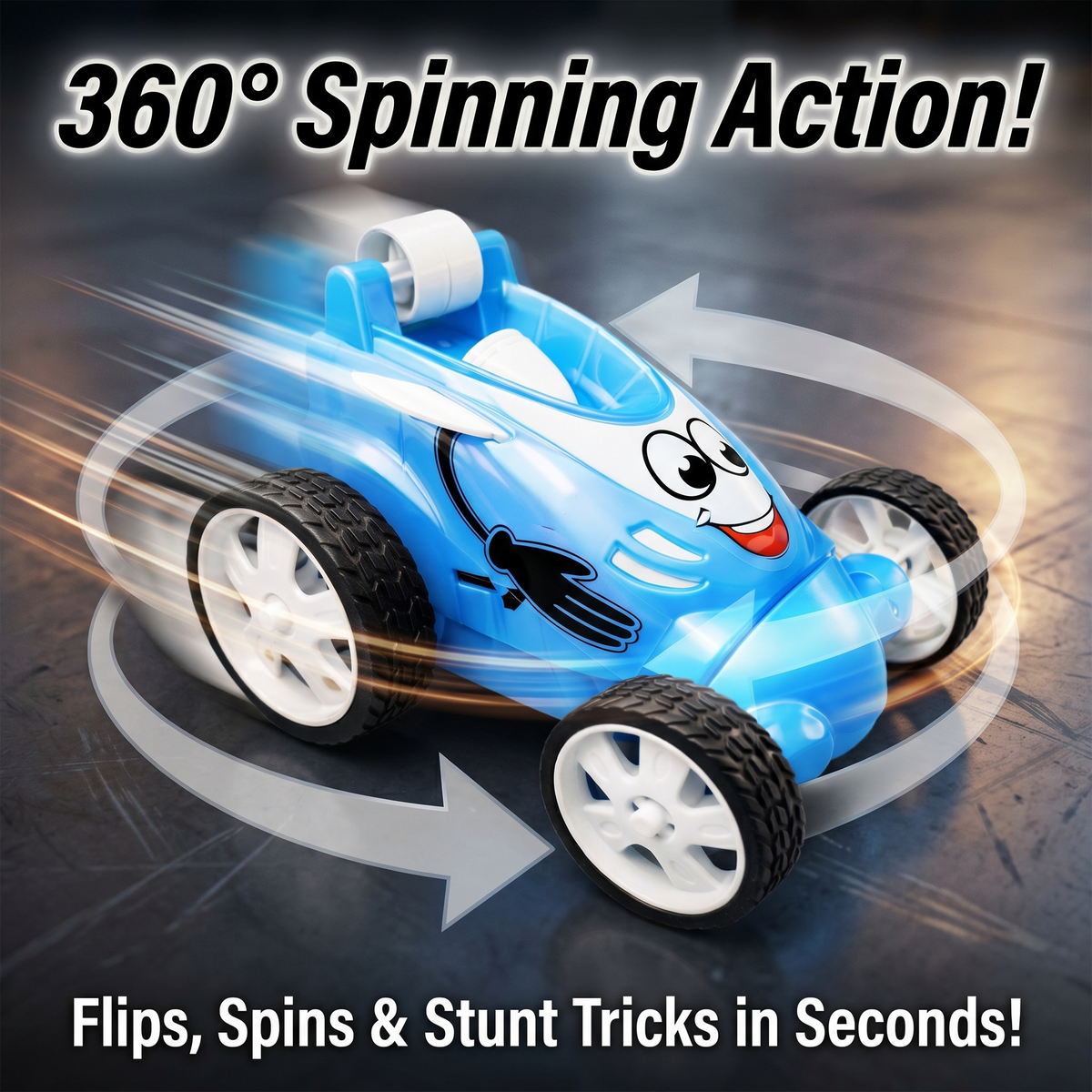 Small Stunt RC Car for Kids | Rechargeable High-Speed Remote Control Car – Glassy Blue