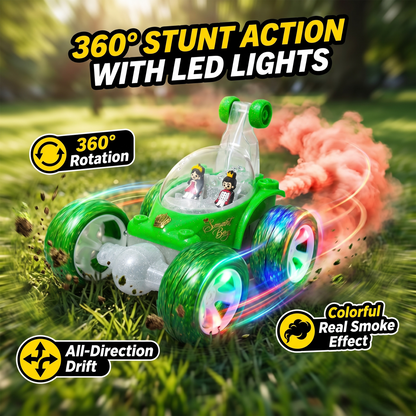 Flash RC Car for Kids | High-Speed Rechargeable Remote Control Car – Green