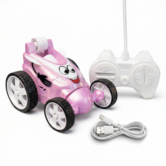 Small Stunt RC Car for Kids | Rechargeable High-Speed Remote Control Car – Glassy pink
