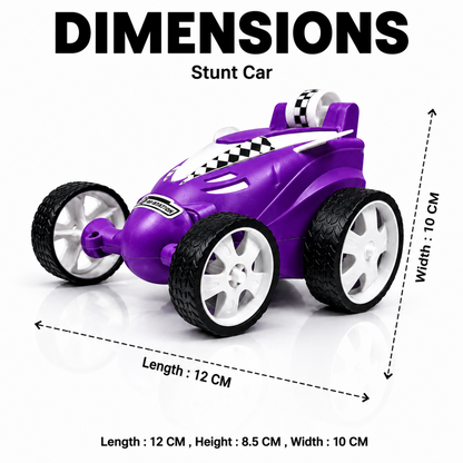 Small Stunt RC Car for Kids | Rechargeable High-Speed Remote Control Car with LED Lights – purple