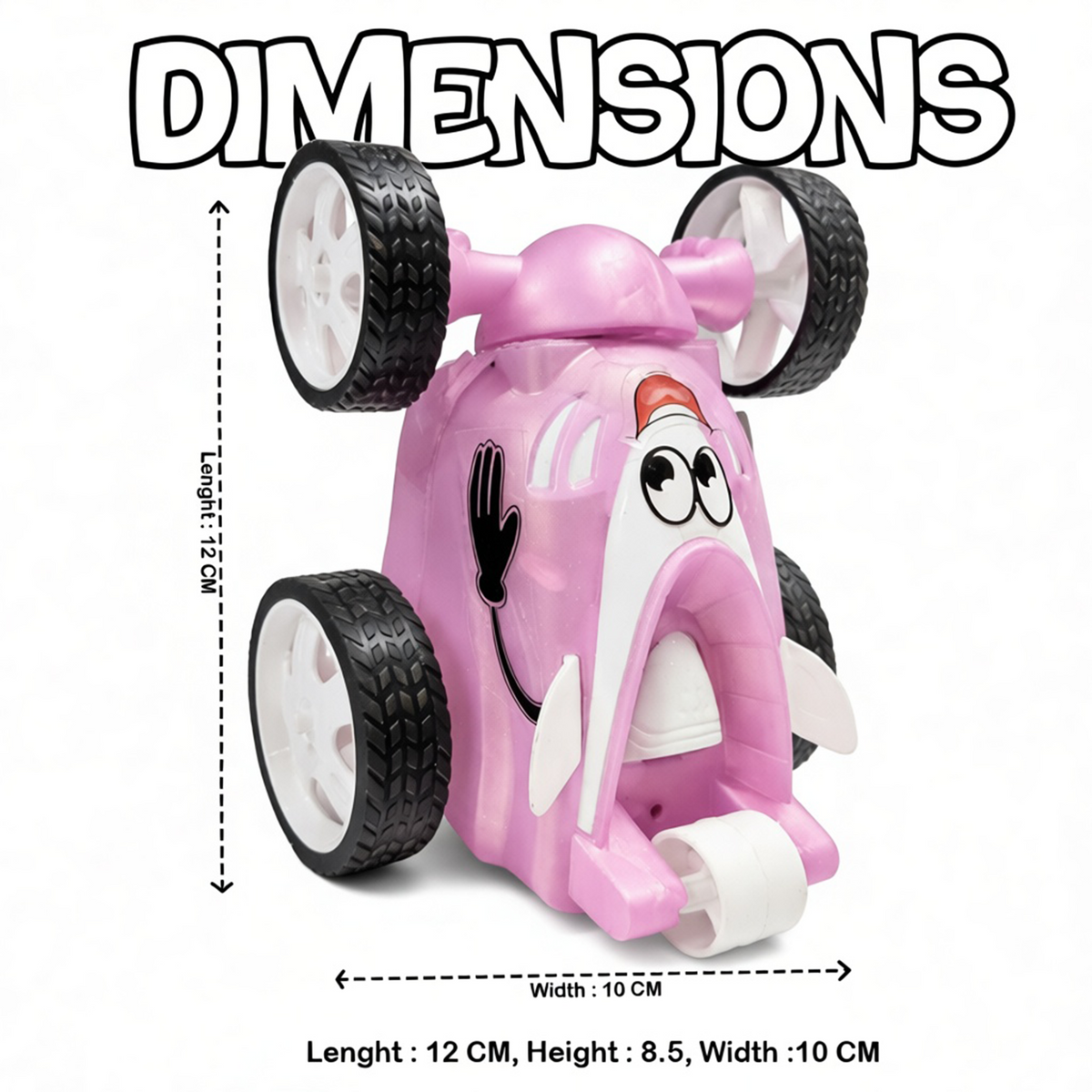 Small Stunt RC Car for Kids | Rechargeable High-Speed Remote Control Car – Glassy pink