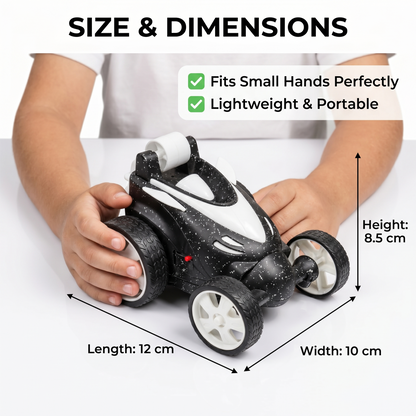 Remote Control Stunt Car with Smoke Effect USB Rechargeable Drift Toy (black)