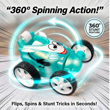 Small Stunt RC Car for Kids | Rechargeable High-Speed Remote Control Car – Glassy Aqua Blue