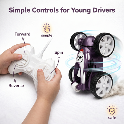 Small Stunt RC Car for Kids | Rechargeable High-Speed Remote Control Car – Glassy Purple