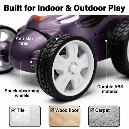 Small Stunt RC Car for Kids | Rechargeable High-Speed Remote Control Car – Glassy Purple