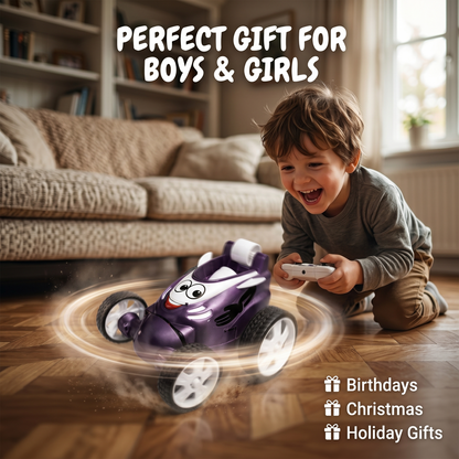 Small Stunt RC Car for Kids | Rechargeable High-Speed Remote Control Car – Glassy Purple