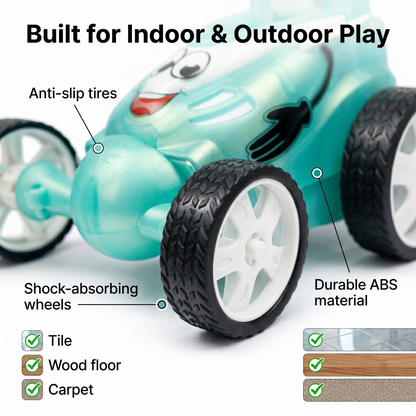 Small Stunt RC Car for Kids | Rechargeable High-Speed Remote Control Car – Glassy Aqua Blue