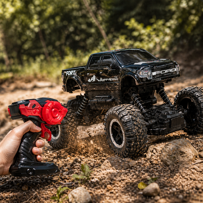 Remote Control Rock Crawler Car | Off Road RC Car | Rechargeable | 6121 (Black)