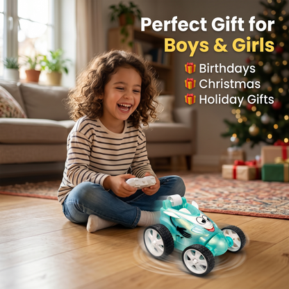 Small Stunt RC Car for Kids | Rechargeable High-Speed Remote Control Car – Glassy Aqua Blue