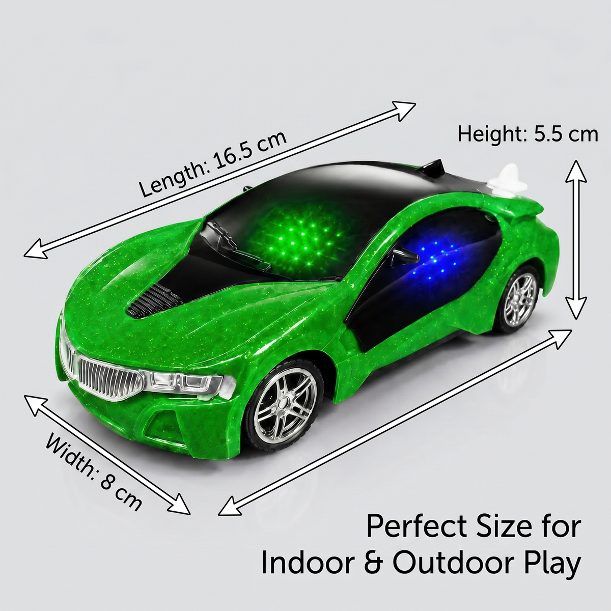 3D Metallic Sparkling RC Car for Kids – High-Speed Rechargeable Remote Control Car