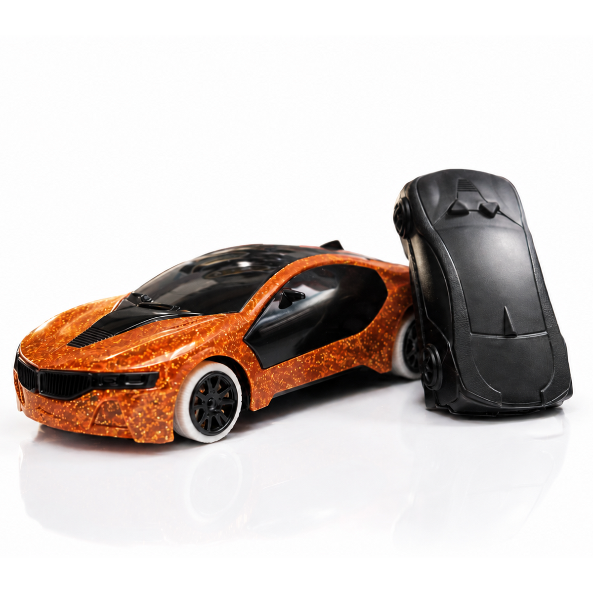 Remote Control 2 Way RC Car, Hgih Speed, Smoke Car, LED Light (Yellow)