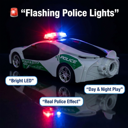 Police Remote Control Car for Kids | Rechargeable High-Speed RC Police Car in Green