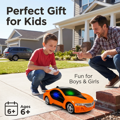3D Metallic Sparkling RC Car for Kids – High-Speed Rechargeable Remote Control Car