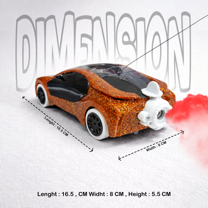 Remote Control 2 Way RC Car, Hgih Speed, Smoke Car, LED Light (Yellow)