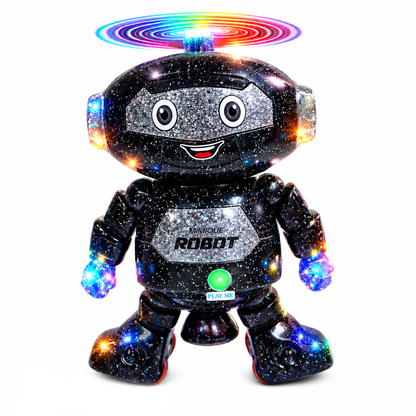 Mimique Dancing Robot Musical Toy With LED Lights & Spinning Propeller Rechargeable, 70+Different Music, Voice Recording 99444-2