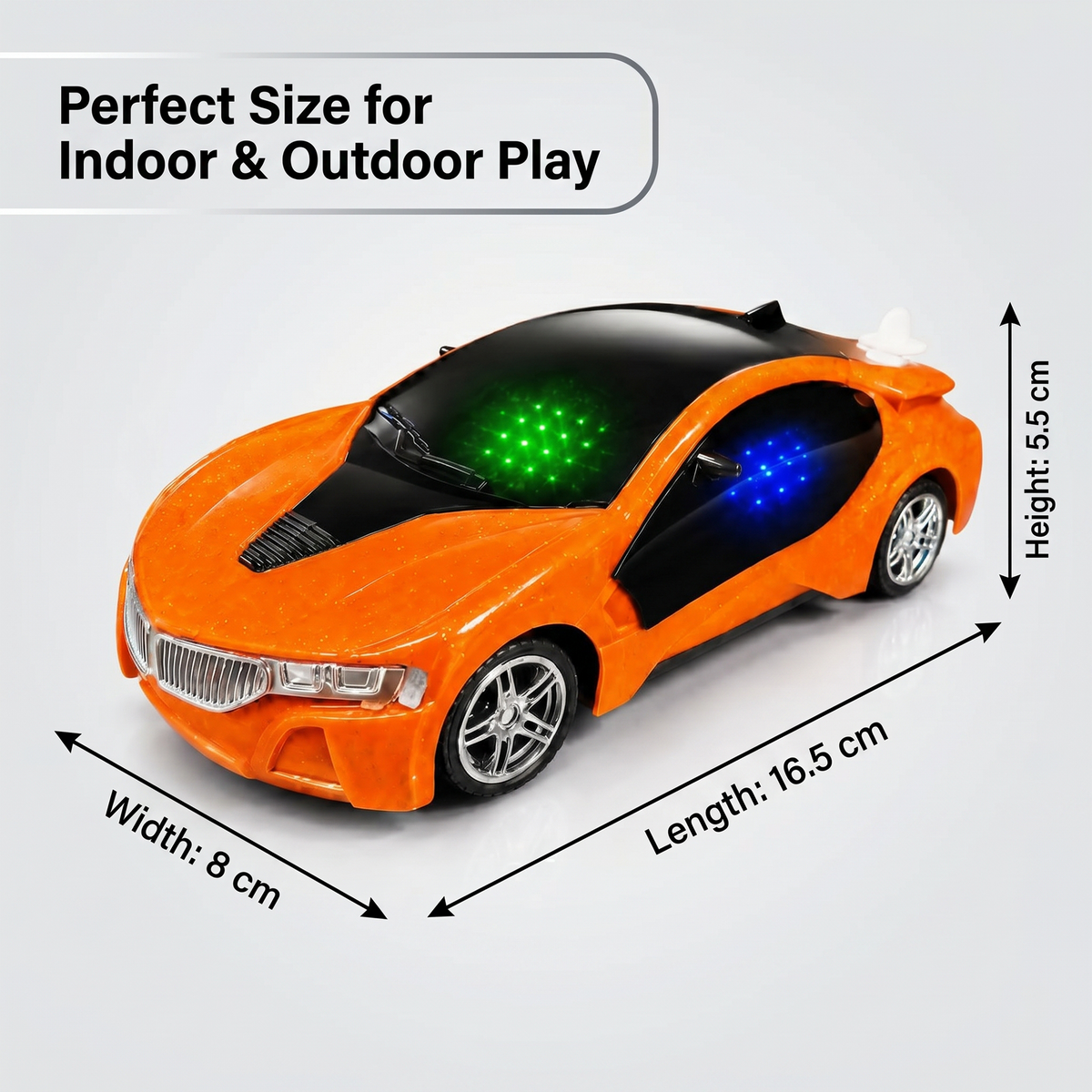 3D Metallic Sparkling RC Car for Kids – High-Speed Rechargeable Remote Control Car