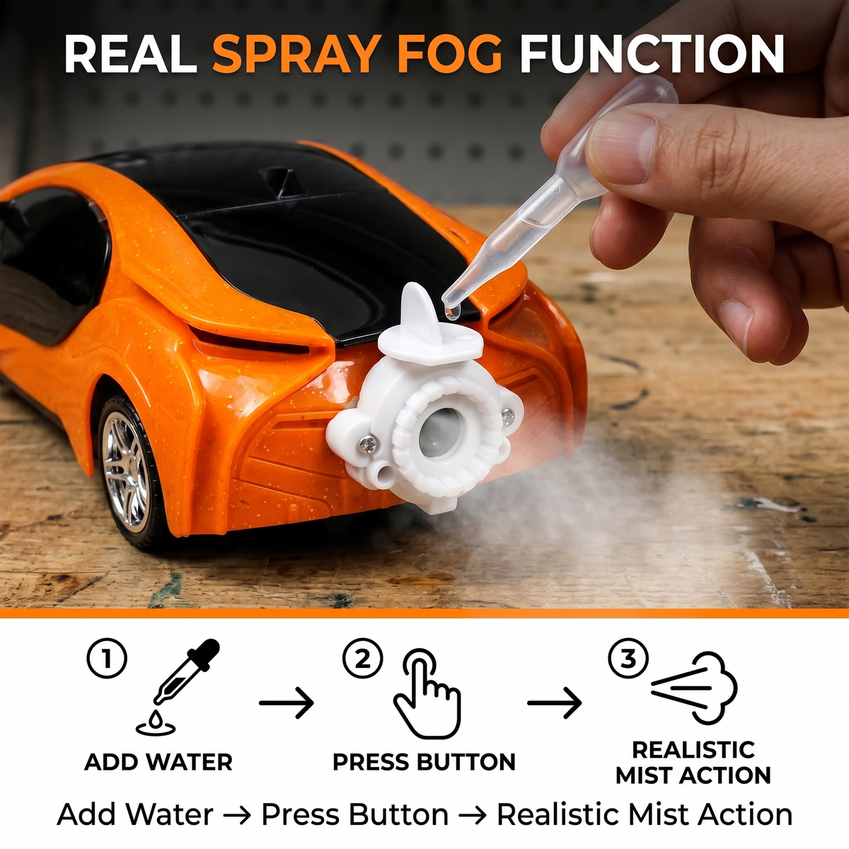 3D Metallic Sparkling RC Car for Kids – High-Speed Rechargeable Remote Control Car
