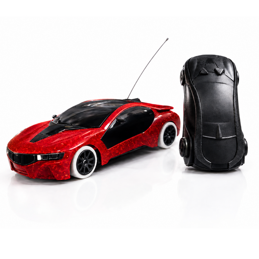 Remote Control 2 Way RC Car, Hgih Speed, Smoke Car, LED Light (Red)