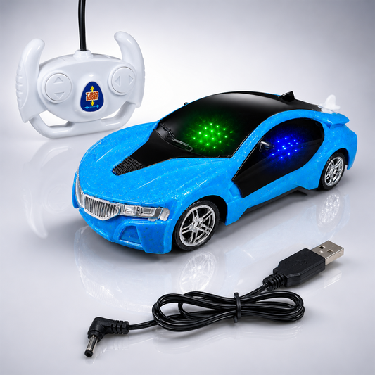 3D Metallic Sparkling Remote Control Car for Kids | High-Speed Rechargeable RC Car