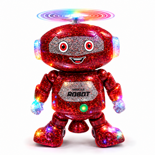 Mimique Dancing Robot Musical Toy With LED Lights & Spinning Propeller Rechargeable, 70+Different Music, Voice Recording 99444-2