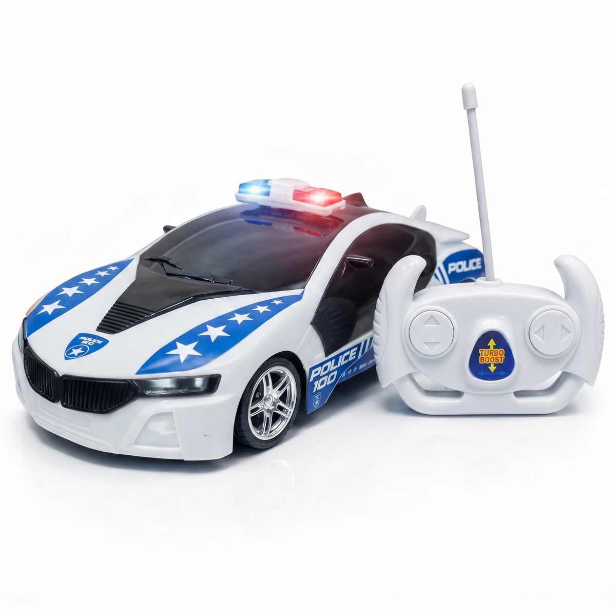 Police Remote Control Car for Kids | Rechargeable High-Speed RC Police Car In Blue