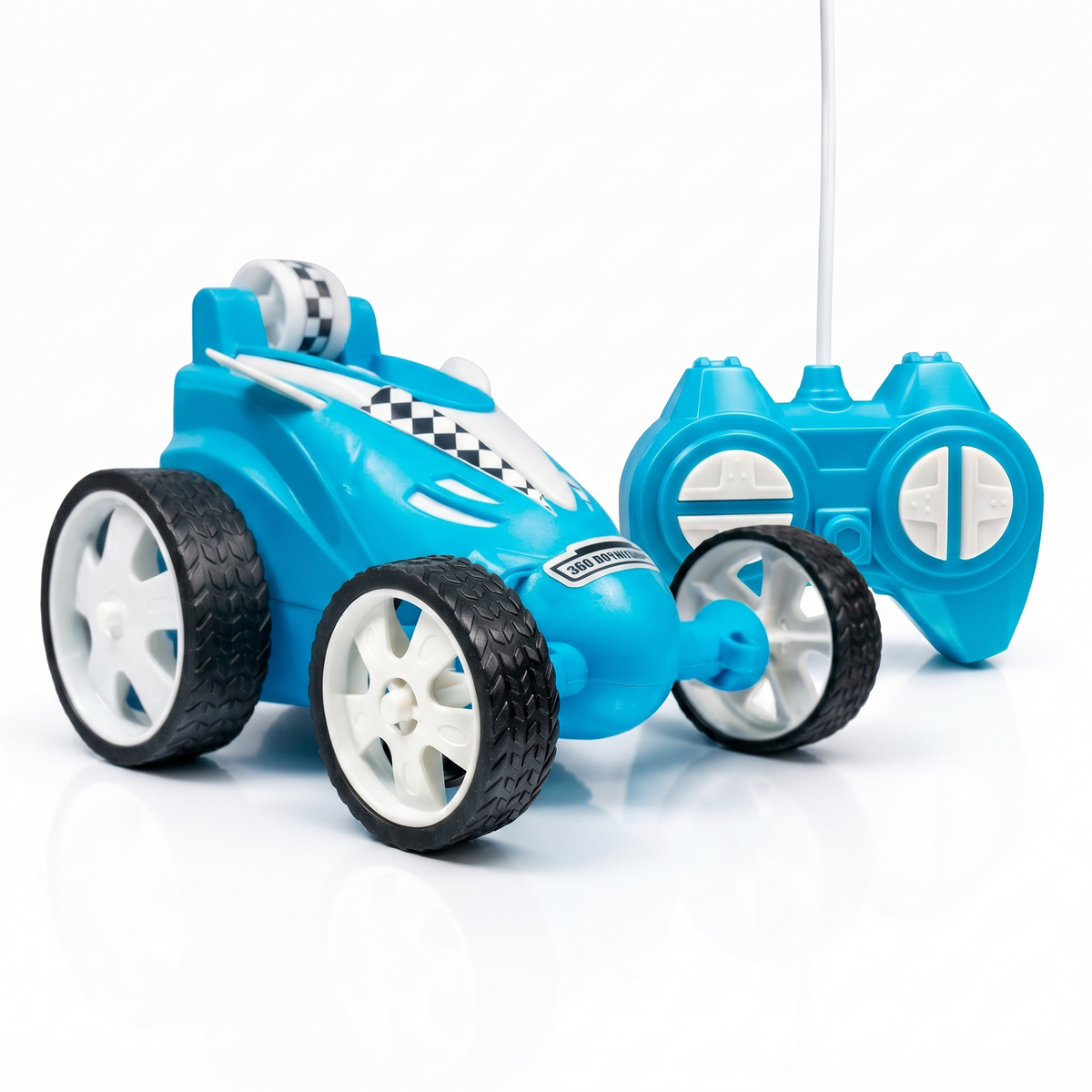 Small Stunt RC Car for Kids | Rechargeable High-Speed Remote Control Car with LED Lights – Blue
