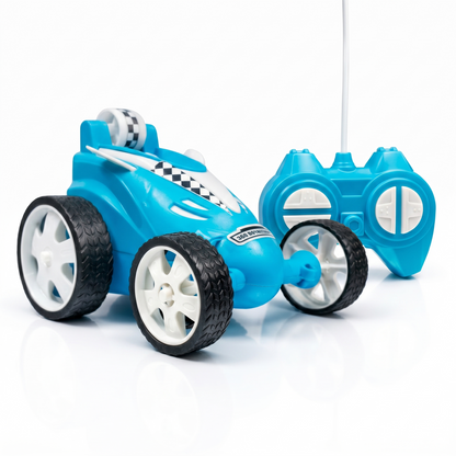 Small Stunt RC Car for Kids | Rechargeable High-Speed Remote Control Car with LED Lights – Blue