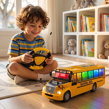 RC Remote Control Bus 4 Way High Speed Rechargeable LED Light Type-C Charging Point All Direction