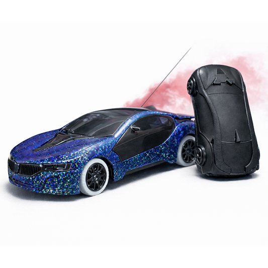 Remote Control 2 Way RC Car, Hgih Speed, Smoke Car, LED Light (Blue)