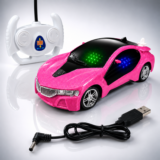 3D Metallic Sparkling RC Car for Kids – High-Speed Rechargeable Remote Control Car